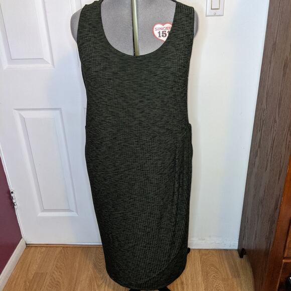 Torrid Olive Green Rib Knit Bodycon Midi Tank Dress 6x - Picture 2 of 12
